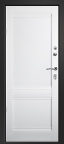 Стальная дверь, Аризона-220 "РИМ", сатин черный-белый, 860*2050 (Пр), в комплекте с замком, Ретвизан