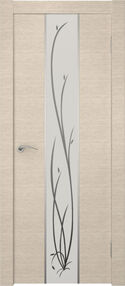 Межкомнатная дверь Гранд-Р, 600*2000, Беленый дуб, Zadoor, (Зеркало с рисунком)