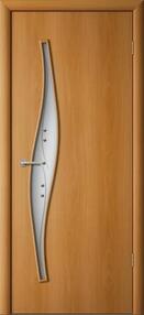 Межкомнатная дверь Волна, 600*2000, Миланский орех, Albero, (стекло матовое ромб)