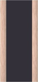 Межкомнатная дверь 3/3, 600*2000, Орех капучино, Ладора, (стекло черное)