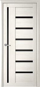 Межкомнатная дверь Мадрид, 800*2000, Белый кипарис, Albero, (стекло черное)
