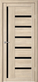 Межкомнатная дверь Мадрид, 800*2000, Лиственница мокко, Albero, (стекло черное)