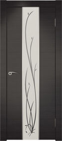 Межкомнатная дверь Гранд-Р, 600*2000, Венге, Zadoor, (Зеркало с рисунком)
