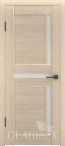 Межкомнатная дверь GLAtum X16, 700*2000, Капучино, ВФД, (стекло белый сатинат)