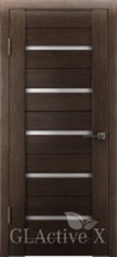 Межкомнатная дверь GLAtum X7, 900*2000, Венге, ВФД, (Остекленная)