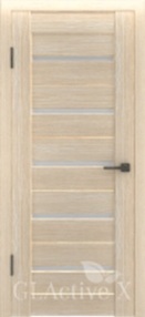 Межкомнатная дверь GLAtum X7, 600*2000, Капучино, ВФД, (Остекленная)