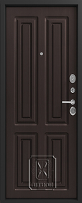 Стальная дверь, L-5, серый блеск-венге, 960*2050 (Л), в комплекте с замком, Легион