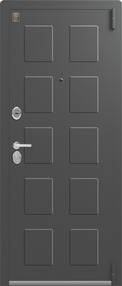 Стальная дверь, L-5, серый блеск-венге, 960*2050 (Пр), в комплекте с замком, Легион