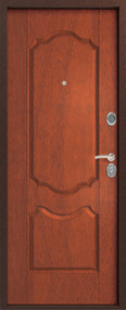 Стальная дверь, S-1/1, медь-итальянский орех, 960*2050 (Л), в комплекте с замком, Сибирь