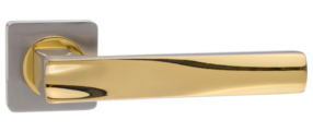 Ручка раздельная, Остия, никель матовый/латунь блестящая , RENZ, DH 74-02 SN/GP
