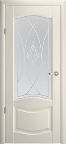 Межкомнатная дверь Лувр-1, 800*2000, Ваниль, Albero, (стекло матовое галерея)