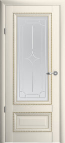 Межкомнатная дверь Версаль-1, 800*2000, Ваниль, Albero, (стекло матовое галерея)
