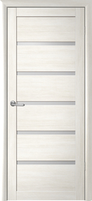 Межкомнатная дверь Вена, 400*2000, Кипарис белый, Albero, (стекло матовое)