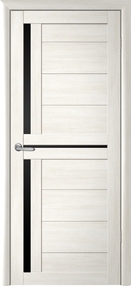 Межкомнатная дверь Кельн, 800*2000, Белый кипарис, Albero, (стекло черное)