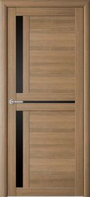 Межкомнатная дверь Кельн, 800*2000, Кипарис янтарный, Albero, (стекло черное)