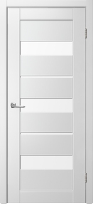 Межкомнатная дверь Токио-5, 800*2000, Белый, Albero, (стекло триплекс белый)