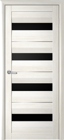 Межкомнатная дверь Барселона, 800*2000, Белый кипарис, Albero, (стекло черное)