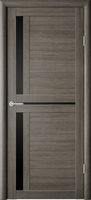 Межкомнатная дверь Кельн, 800*2000, Кедр серый, Albero, (стекло черное)