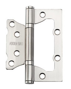 Петля без врезки, 100X75X2.5 BUT , хром матовый, ADDEN BAU, SATIN CHROME