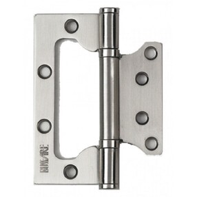 Петля без врезки, B020-U , Сатинированный хром, BUSSARE, 100X75X2.5-2BB-1SC