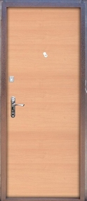 Входная дверь S-1, медь-ольха, 960*2050 (Л), в комплекте с замком, Сибирь (Акция)
