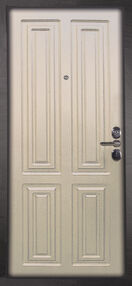Стальная дверь, А-4S, черный шелк-классика седой дуб, 960*2050 (Пр), в комплекте с замком, Легион