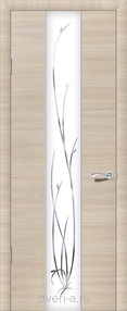 Межкомнатная дверь Галант 3D, 700*2000, Дуб кремовый, Двери-А, (Зеркало матированное обрамленное алюминиевыми молдингами)