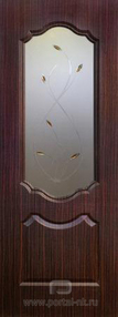Межкомнатная дверь Канадка, 700*2000, Венге, AIRON, (стекло матовое ромб)
