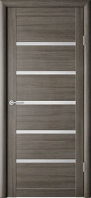 Межкомнатная дверь Вена, 600*2000, Кедр серый, Albero, (стекло матовое)