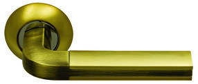 Ручка раздельная, 96, матовое золото/античная бронза, Sillur, S.Gold/BR