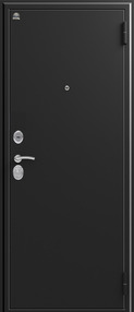 Стальная дверь, S-7/X16, черный шелк-венге шоколад, 960*2050 (Л), в комплекте с замком, Сибирь