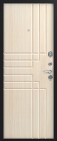 Стальная дверь, Z-2, черный шелк-шелк клен, 960*2050 (Л), new, в комплекте с замком, Зевс