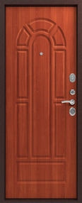 Стальная дверь, Z-4, медь-итальянский орех, 860*2050 (Л), new, в комплекте с замком, Зевс