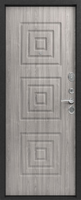 Стальная дверь, Z-4, серебро-серое дерево, 860*2050 (Пр), new, в комплекте с замком, Зевс