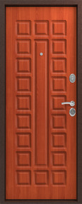 Стальная дверь, S-2, медь-итальянский орех, 860*2050 (Пр), new, в комплекте с замком, Сибирь