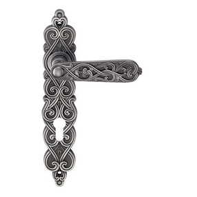 Ручка на планке, ARABESCO BL. SILVER (CL) под цилиндр, Черненое серебро, GENESIS, BL. SILVER