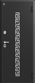 Стальная дверь, Z-5 Греция, черный шелк-орех южный, 860*2050 (Л), new, в комплекте с замком, Зевс