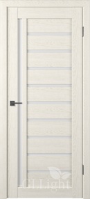 Межкомнатная дверь GL Light 11, 600*2000, Дуб латте, ВФД, (стекло белый сатинат)