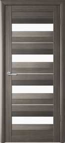 Межкомнатная дверь Барселона, 600*2000, Кедр серый, Albero, (стекло белое)