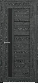 Межкомнатная дверь Мехико, 800*2000, Черное дерево, Albero, (стекло черное)