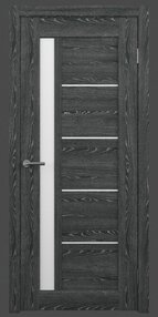 Межкомнатная дверь Мехико, 800*2000, Черное дерево, Albero, (стекло белое)