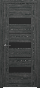 Межкомнатная дверь Бостон, 600*2000, Черное дерево, Albero, (стекло черное)