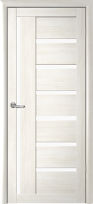 Межкомнатная дверь Мадрид, 800*2000, Белый кипарис, Albero, (стекло белое)