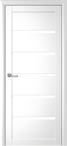 Межкомнатная дверь Вена, 600*2100, Белый, Albero, (стекло белое)