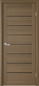 Межкомнатная дверь Тренд Т-1, 800*2000, Тик, Albero, (стекло черное)