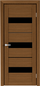 Межкомнатная дверь Тренд Т-7, 600*2000, Тик, Albero, (стекло черное)