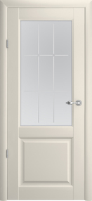 Межкомнатная дверь Эрмитаж-4, 900*2200, Ваниль, Albero, (стекло Квадро)