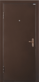 Стальная дверь, Спец, медь-итальянский орех, 850*2050 (Л), в комплекте с замком, Промет