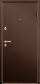 Стальная дверь, Практик, медь-медь, 880*2066 (Л), в комплекте с замком, Промет