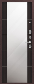 Входная дверь Z-8, медь-венге, 860*2050 (Л), Зеркало, в комплекте с замком, Зевс